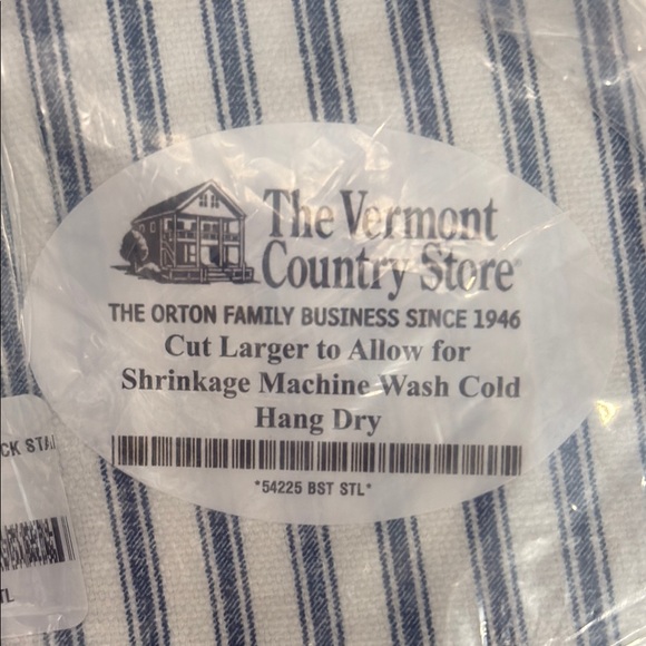 Vermont Country Store Heavy Cotton Duck Shower Curtain Stall - Picture 3 of 4